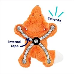 Frisco Fox Plush With Inside Rope Squeaky Dog Toy -Frisco 147065 PT2. AC SS1800 V1692019954
