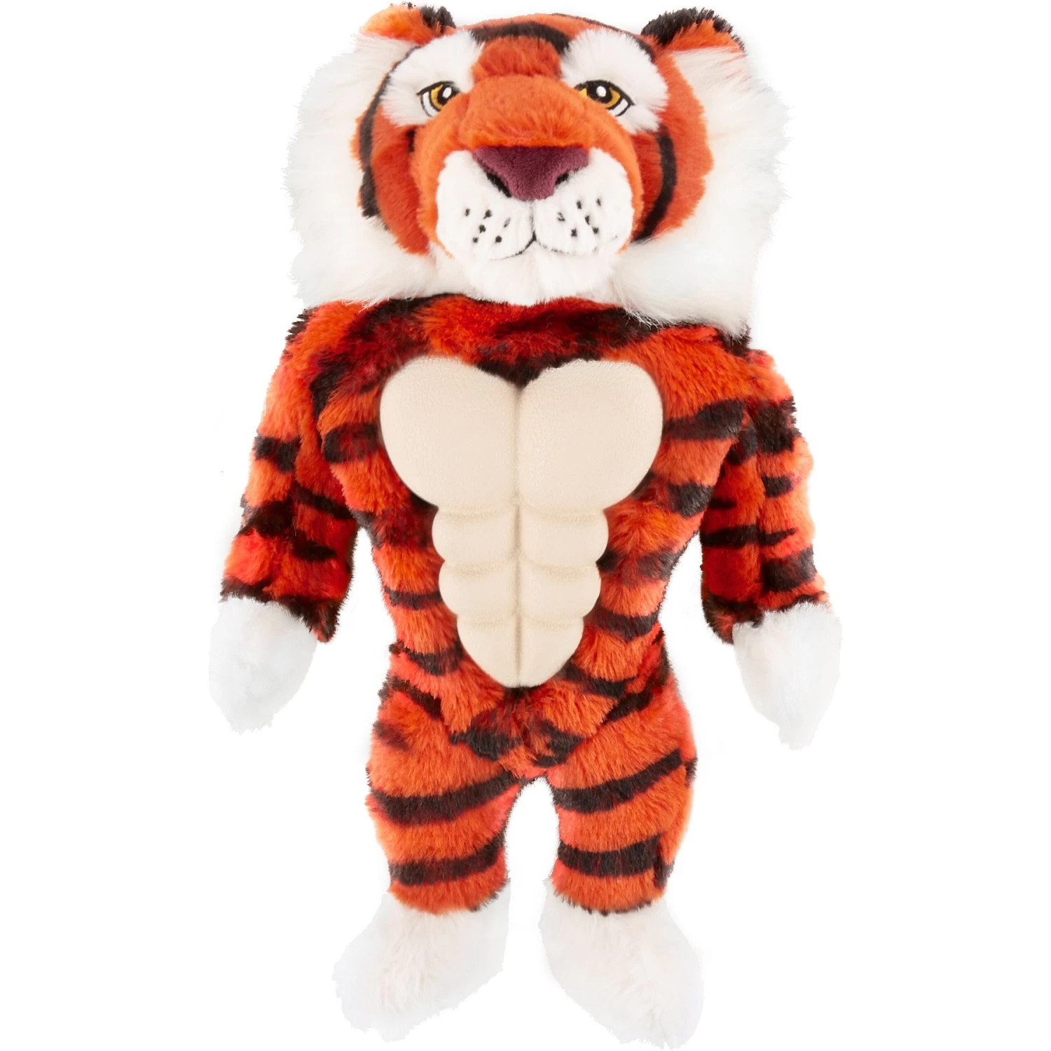 Frisco Tiger Muscle Plush Squeaky Dog Toy 1 Frisco Tiger Muscle Plush Squeaky Dog Toy