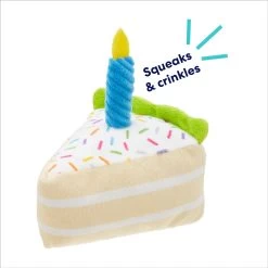 Frisco Birthday Cake Slice Plush Squeaky Dog Toy -Frisco 162906 PT2. AC SS1800 V1695659151