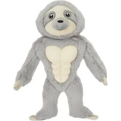 Frisco Sloth Muscle Plush Squeaky Dog Toy