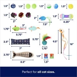 Frisco Plush, Teaser, Ball & Tri-Tunnel Variety Pack Cat Toy With Catnip, 20 Count -Frisco 178161 PT2. AC SS1800 V1676413725