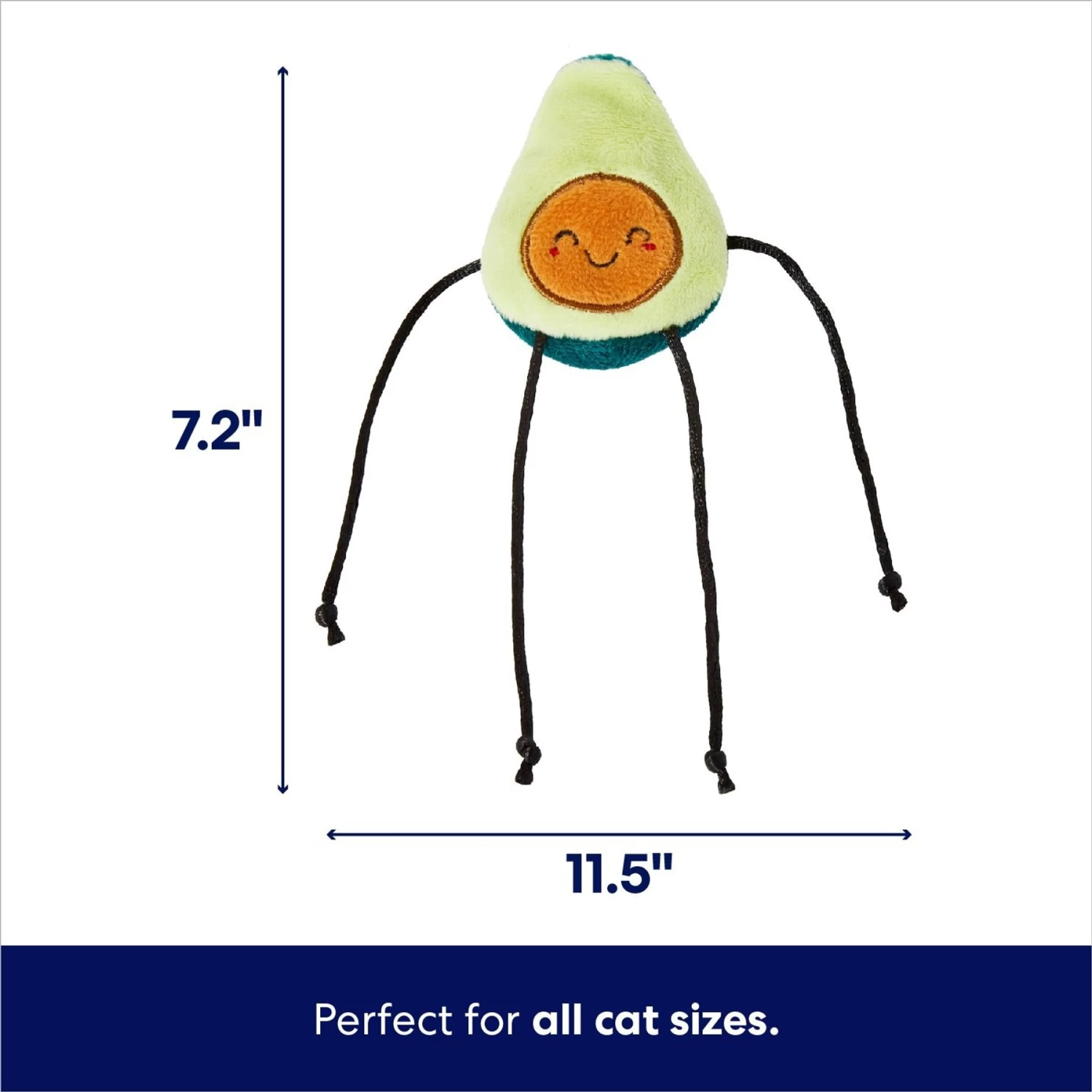 Frisco Dangly Avocado Buddy Plush Cat Toy With Catnip 2 Frisco Dangly Avocado Buddy Plush Cat Toy With Catnip - Image 2