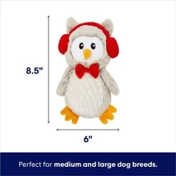 Frisco Holiday Owl Plush Squeaky Dog Toy -Frisco 233160 PT1. AC SS1800 V1694812401