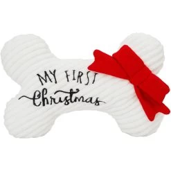 Frisco Holiday My First Christmas Bone Plush Squeaky Dog Toy -Frisco 233166 PT3. AC SS1800 V1600707130