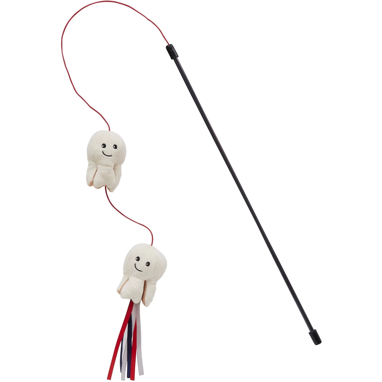 Frisco Zoomies & Chill Popcorn Teaser Wand Cat Toy With Catnip 1 Frisco Zoomies & Chill Popcorn Teaser Wand Cat Toy With Catnip