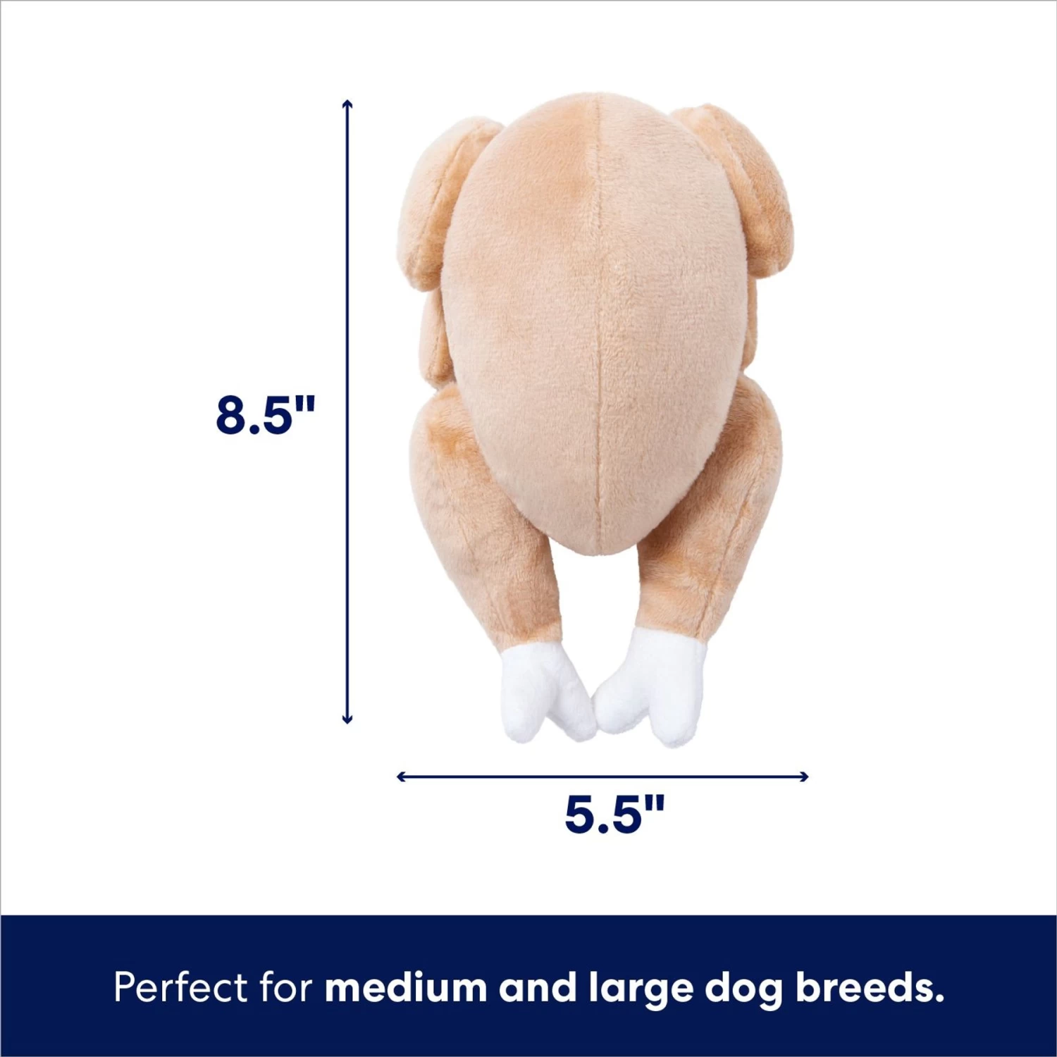 Frisco Holiday Turkey 2-in-1 Plush Squeaky Dog Toy 3 Frisco Holiday Turkey 2-in-1 Plush Squeaky Dog Toy - Image 3