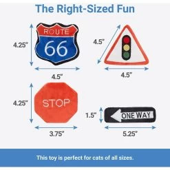 Frisco Road Trip Traffic Signs Plush Cat Toy With Catnip -Frisco 262024 PT1. AC SS1800 V1622563941