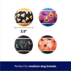 Frisco Halloween Glow In The Dark Fetch Squeaky Tennis Ball Dog Toy -Frisco 270525 PT1. AC SS1800 V1689876575