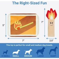 Frisco Camping Match Box 2-in-1 Plush Squeaky Dog Toy -Frisco 271029 PT1. AC SS1800 V1626368486