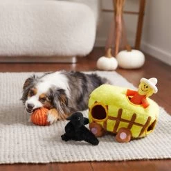 Frisco Fall Hay Wagon Hide & Seek Puzzle Plush Squeaky Dog Toy -Frisco 285631 PT3. AC SS1800 V1629724940