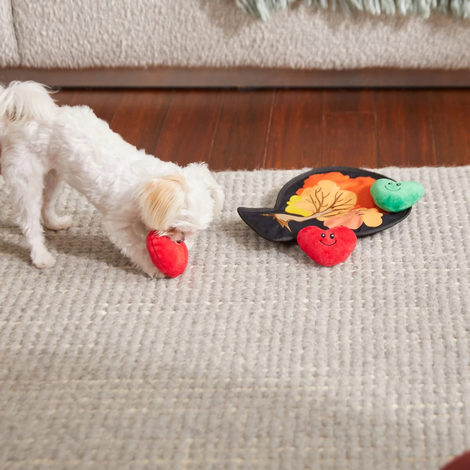 Frisco Fall Autumn Tree With Apples Interactive Plush Squeaky Dog Toy, 4 Count 3 Frisco Fall Autumn Tree With Apples Interactive Plush Squeaky Dog Toy, 4 Count - Image 3