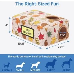 Frisco Fall Box Of Donuts Hide & Seek Puzzle Plush Squeaky Dog Toy -Frisco 285639 PT1. AC SS1800 V1636990889