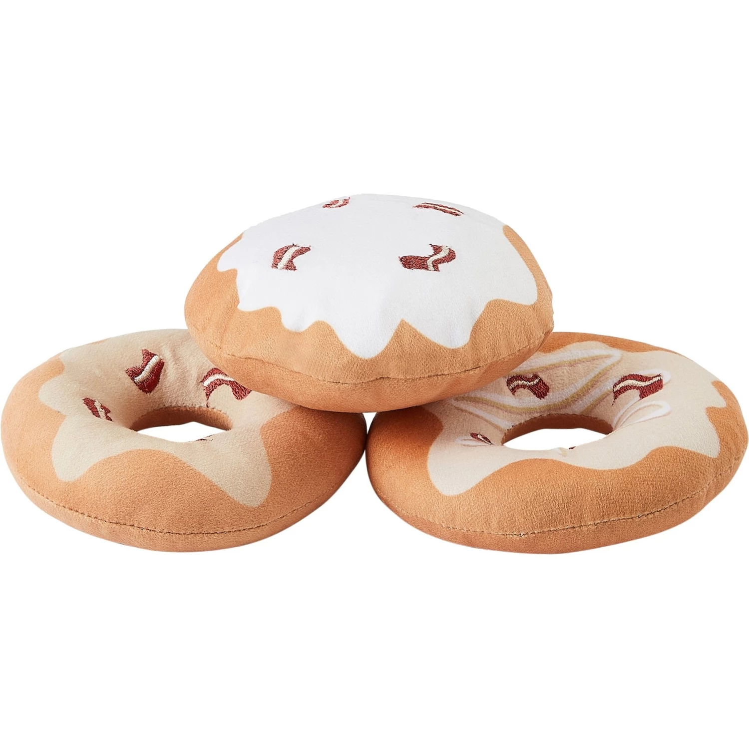 Frisco Fall Maple Bacon Donut Plush Cat Toy With Catnip 1 Frisco Fall Maple Bacon Donut Plush Cat Toy With Catnip