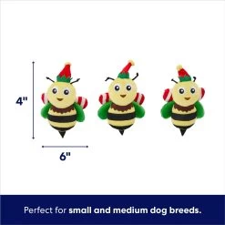 Frisco Holiday Bee Merry Hide & Seek Puzzle Plush Squeaky Dog Toy -Frisco 287099 PT2. AC SS1800 V1695044345
