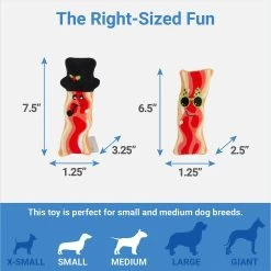 Frisco Holiday Bacon Plush Squeaky Dog Toy, 2 Count -Frisco 287143 PT1. AC SS1800 V1637787992