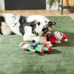 Frisco Holiday Bad Santa & Elf Plush Squeaky Dog Toy -Frisco 287223 PT3. AC SS1800 V1632773570