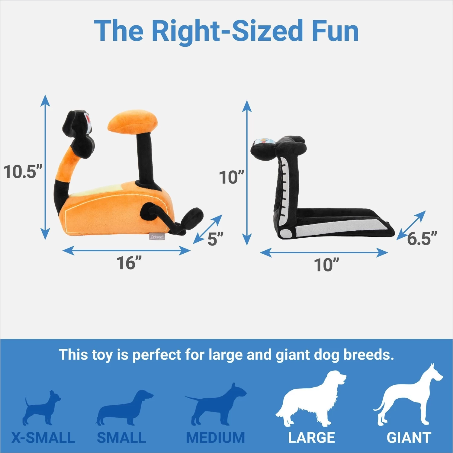 Frisco Treadmill & Bike Plush Squeaky Dog Toy, 2 Count 2 Frisco Treadmill & Bike Plush Squeaky Dog Toy, 2 Count - Image 2