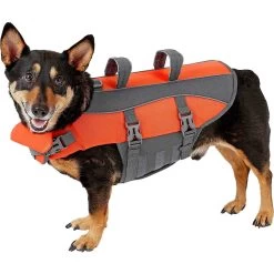 Frisco Ripstop Dog Life Jacket & Frisco Foam Rubber Floating Fetch Ball No Squeak Dog Toy -Frisco 303546 PT1. AC SS1800 V1623062547
