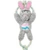 Frisco Easter Bunny Plush With Rope Squeaky Dog Toy
