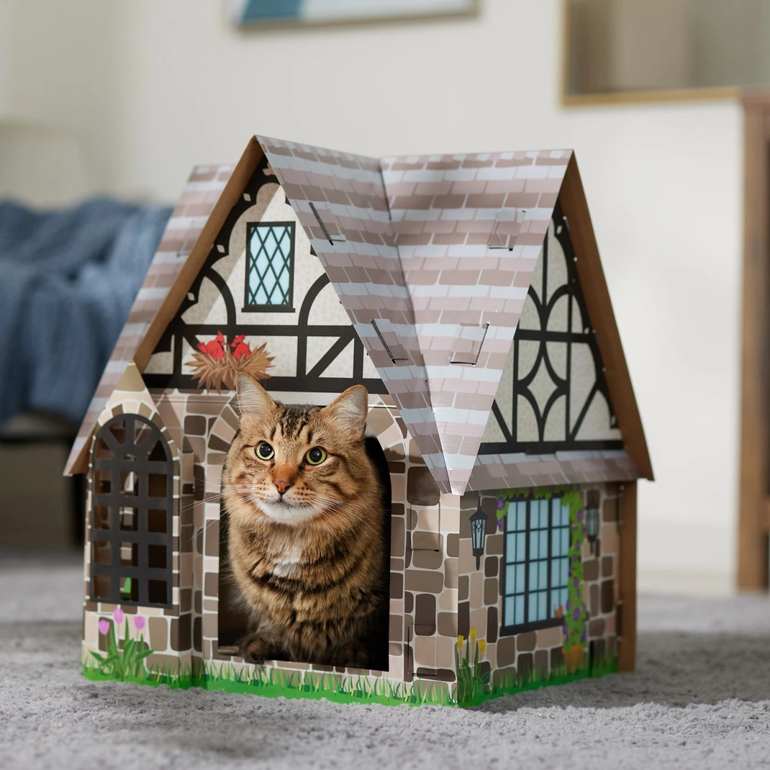 Frisco Tudor House Cardboard Cat House 5 Frisco Tudor House Cardboard Cat House - Image 5