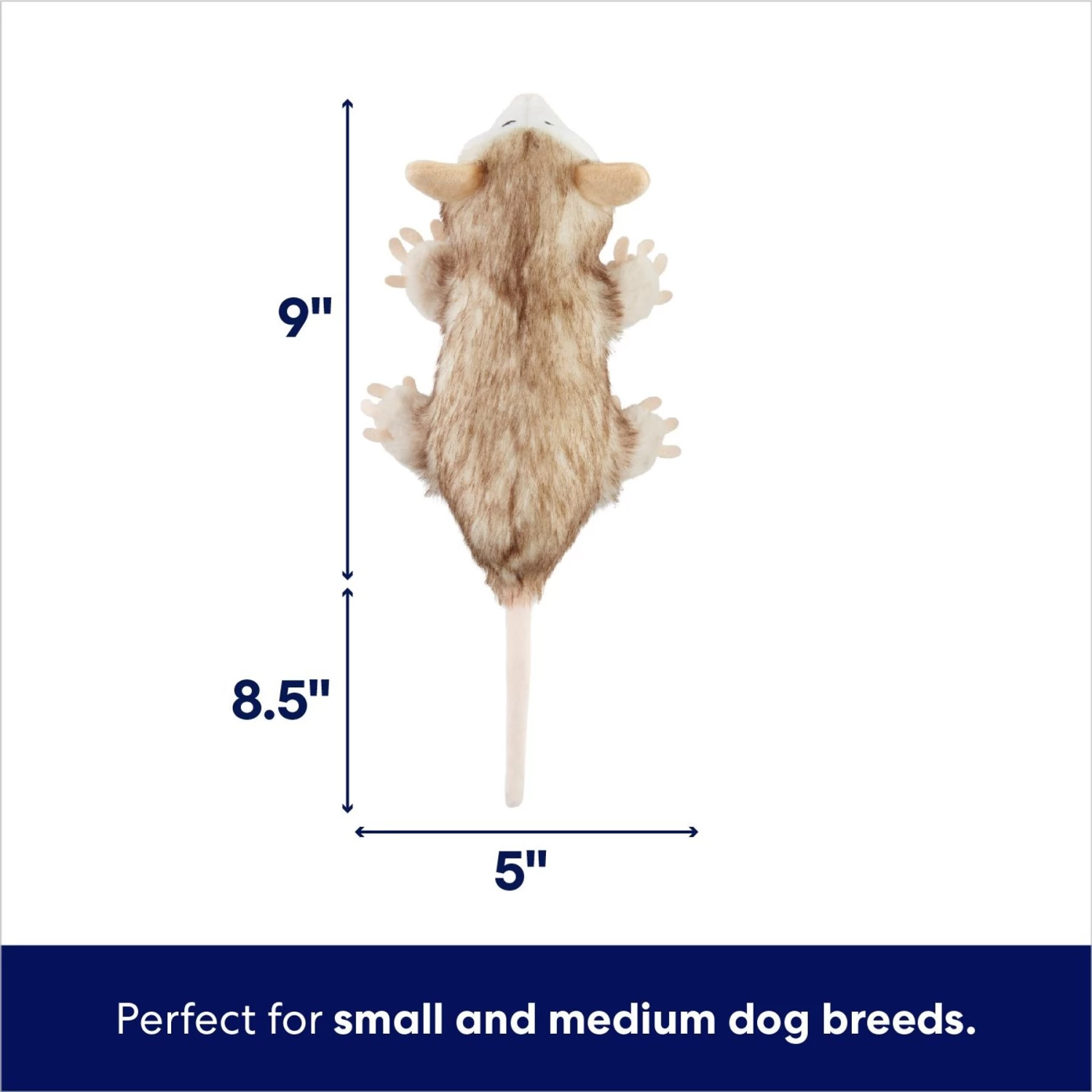 Frisco Realistic Opossum Plush Squeaky Dog Toy 2 Frisco Realistic Opossum Plush Squeaky Dog Toy - Image 2