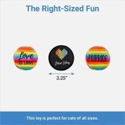 Frisco Pride Buttons Plush Cat Toy With Catnip, 3 Count -Frisco 331688 PT1. AC SS1800 V1649785011
