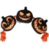 Frisco Halloween Pumpkins Plush With Rope Squeaky Dog Toy