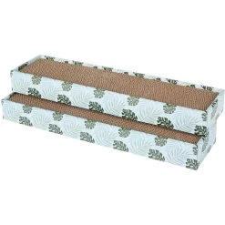 Frisco Single-Wide Cat Scratcher Toy With Catnip, Tropical Paradise, 2 Count