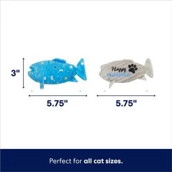 Frisco Hanukkah "Happy Pawnukkah" Fish Plush Cat Toy With Catnip, 2 Count -Frisco 360877 PT1. AC SS1800 V1695044274