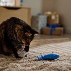 Frisco Hanukkah "Happy Pawnukkah" Fish Plush Cat Toy With Catnip, 2 Count -Frisco 360877 PT3. AC SS1800 V1661874179