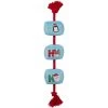 Frisco Holiday Ho Ho Ho Plush With Rope Squeaky Dog Toy