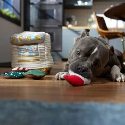 Frisco Holiday Mrs. Claus's Baking Hide & Seek Puzzle Plush Squeaky Dog Toy -Frisco 360977 PT3. AC SS1800 V1661874063