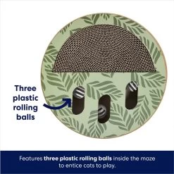Frisco Interactive Maze & Scratch Cardboard Cat Toy Box With Catnip, Palms -Frisco 506130 PT2. AC SS1800 V1671551754