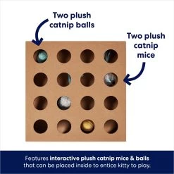 Frisco Interactive Wooden Cat Toy Box With Catnip -Frisco 506178 PT2. AC SS1800 V1671568357