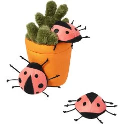 Frisco Spring Potted Plant And Ladybugs Interactive Plush Cat Toy With Catnip