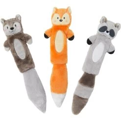 Frisco Forest Friends Stuffing-Free Skinny Plush Squeaky Dog Toy + 3 Items -Frisco 582478 PT1. AC SS1800 V1658238980