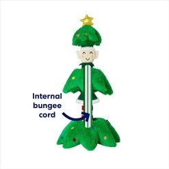 Frisco Holiday Elf In A Tree Bungee Plush Squeaky Dog Toy -Frisco 739846 PT2. AC SS1800 V1695045362