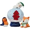 Frisco Holiday Melting Snow Globe Hide & Seek Puzzle Plush Squeaky Dog Toy