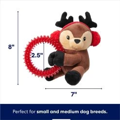 Frisco Holiday Reindeer Plush With TPR Ring Squeaky Puppy Toy 6 Frisco Holiday Reindeer Plush With TPR Ring Squeaky Puppy Toy -Frisco 739958 PT1. AC SS1800 V1694814062