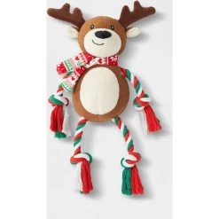 Frisco Holiday Snowman Plush With Rope Squeaky Dog Toy & Frisco Holiday Reindeer Plush With Rope Squeaky Dog Toy -Frisco 986174 PT5. AC SS1800 V1698258175