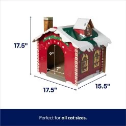 Frisco Holiday Christmas Tree Cardboard Cat House & Frisco Holiday Santa's Workshop Cardboard Cat House -Frisco 986190 PT6. AC SS1800 V1698257795