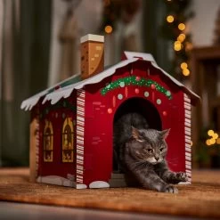 Frisco Holiday Christmas Tree Cardboard Cat House & Frisco Holiday Santa's Workshop Cardboard Cat House -Frisco 986190 PT8. AC SS1800 V1698258406