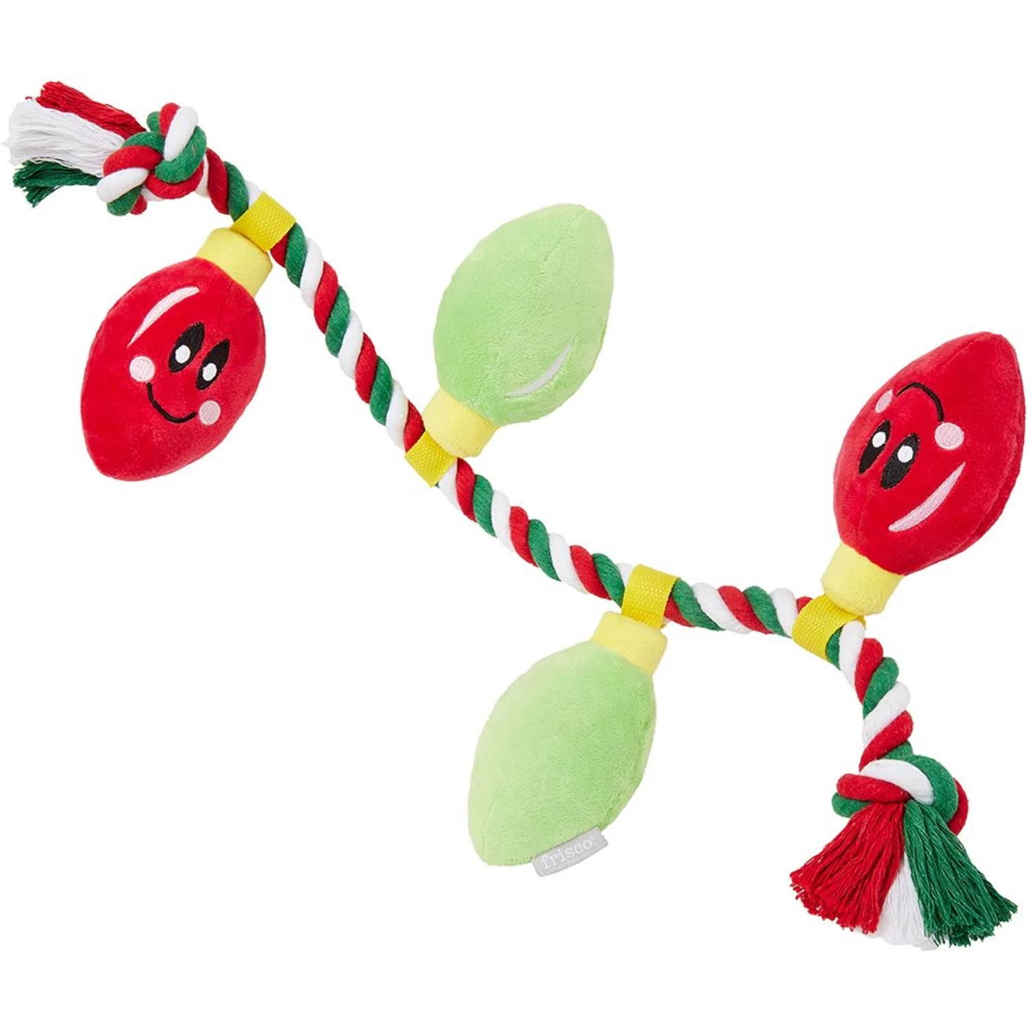 Frisco Holiday Santa's Helpers Plush Squeaky Dog Toy, 3 Count & Frisco Holiday Lights Plush With Rope Squeaky Dog Toy 5 Frisco Holiday Santa's Helpers Plush Squeaky Dog Toy, 3 Count & Frisco Holiday Lights Plush With Rope Squeaky Dog Toy - Image 5