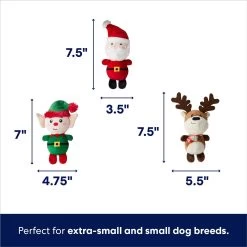 Frisco Holiday Santa's Helpers Plush Squeaky Dog Toy, 3 Count & Frisco Holiday Hot Cocoa Hide & Seek Puzzle Plush Squeaky Dog Toy -Frisco 986230 PT2. AC SS1800 V1700690565