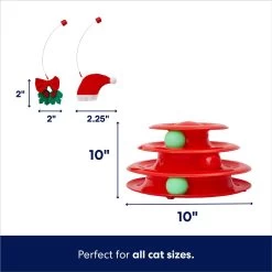 Frisco Holiday Santa Hat & Mistletoe Cat Tracks Cat Toy & Frisco Holiday Gingerbread Interactive Cat Scratcher Cat Toy With Catnip -Frisco 986246 PT2. AC SS1800 V1698258056